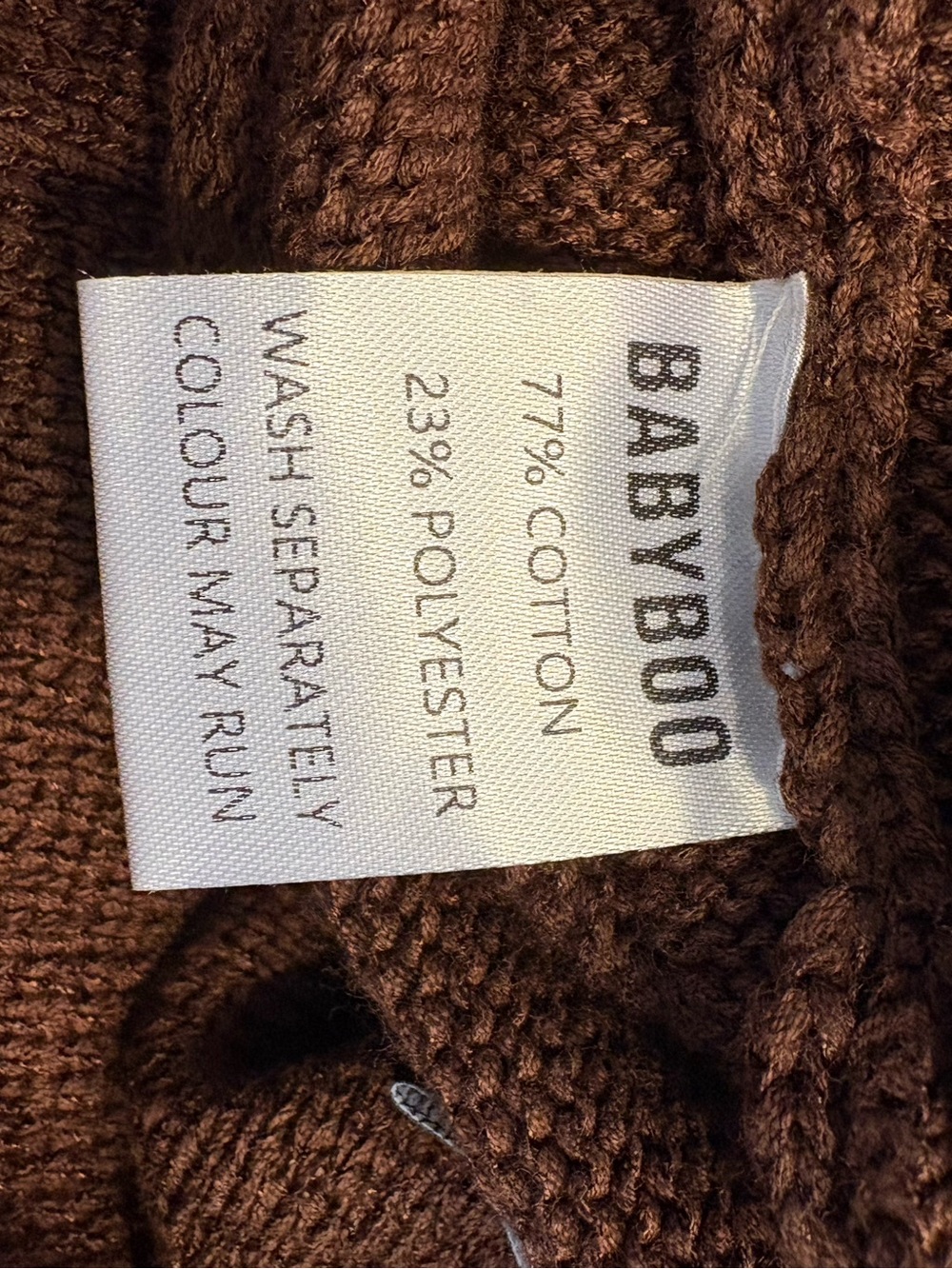 Babyboo Maxi Dress Knit Cutout Sz L Vacation Bodycon Brown - Picture 8 of 8
